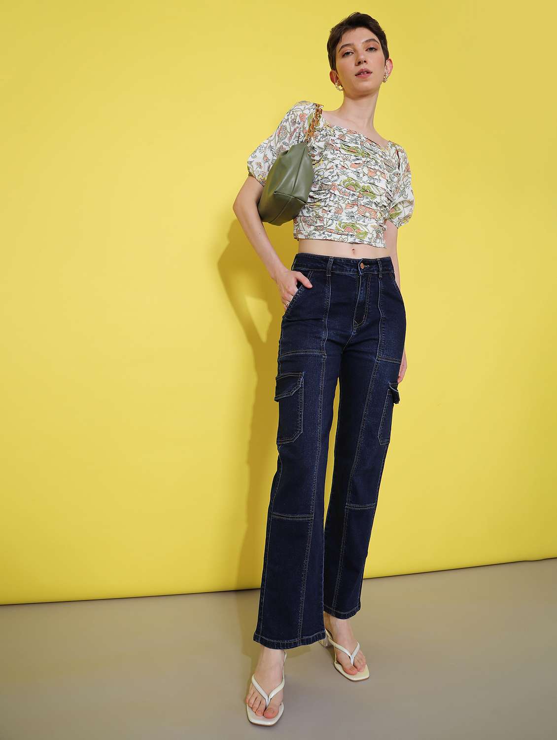 off white rayon top - 21969613 - Standard Image - 6