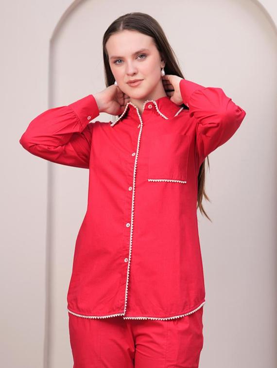 women red long sleeve ethnic co-ord set - 21969763 - Standard Image - 4