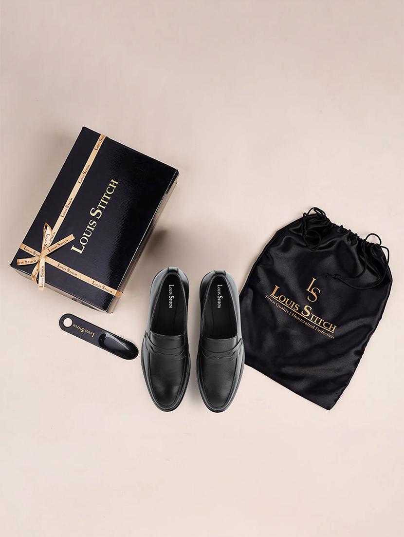men's black formal slip on loafer - 21969801 - Standard Image - 4