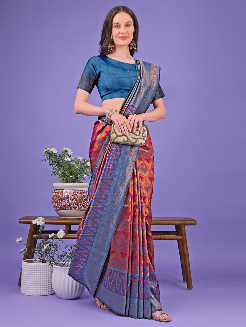 women self design banarasi saree with blouse - 21969839 - Standard Image - 1