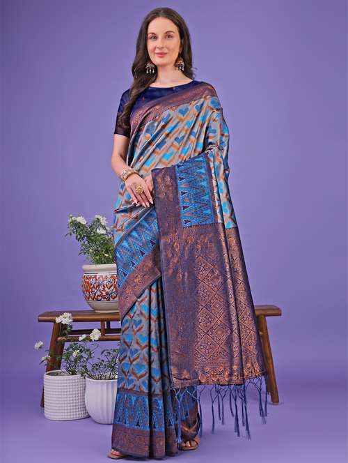 women self design banarasi saree with blouse - 21969840 - Standard Image - 0