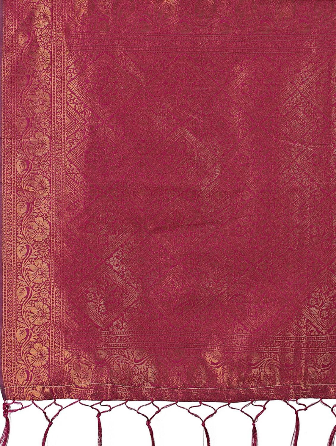 women self design banarasi saree with blouse - 21969841 - Standard Image - 4