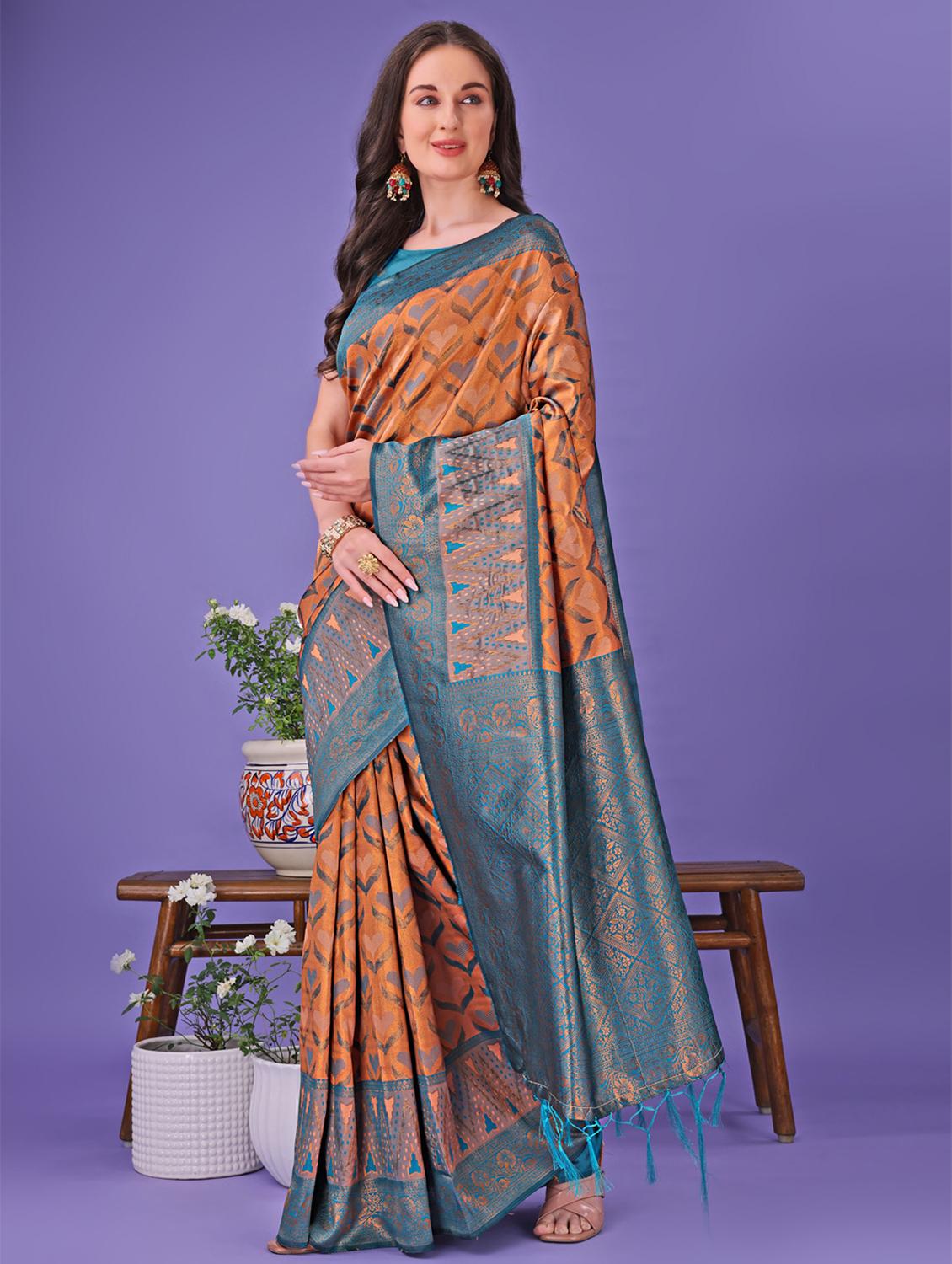 women self design banarasi saree with blouse - 21969843 -  Standard Image - 1