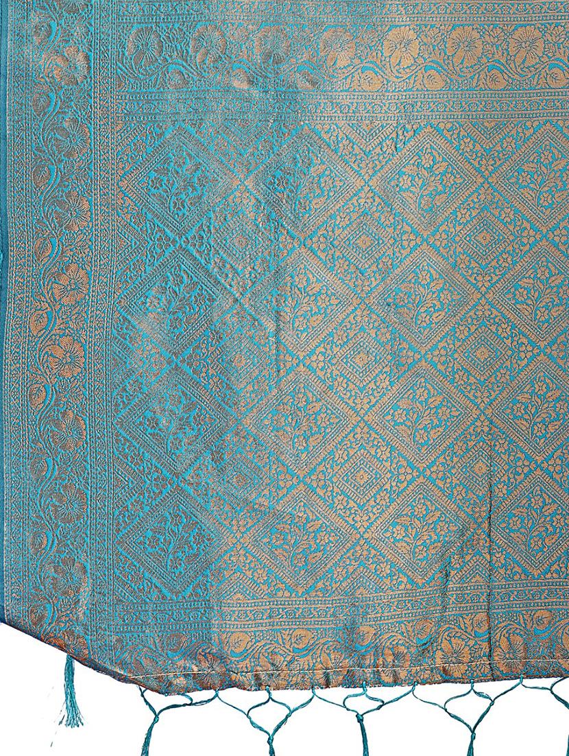 women self design banarasi saree with blouse - 21969843 - Standard Image - 4