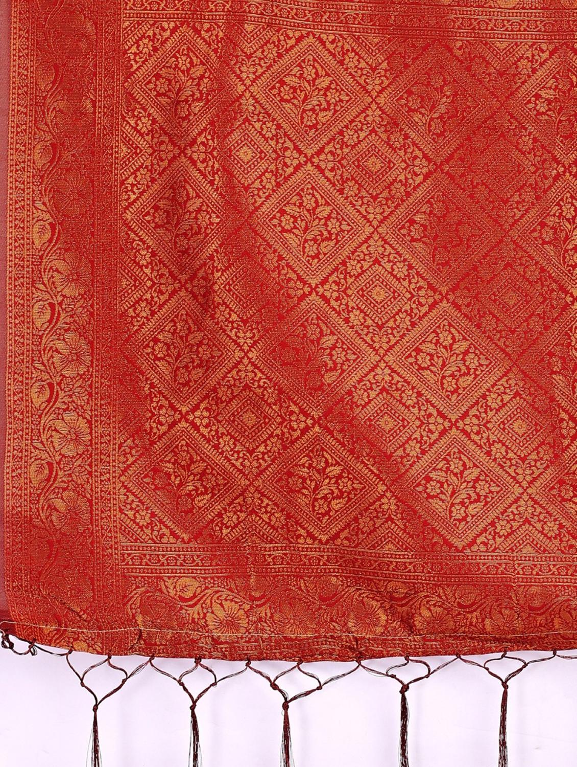 women self design banarasi saree with blouse - 21969844 - Standard Image - 4
