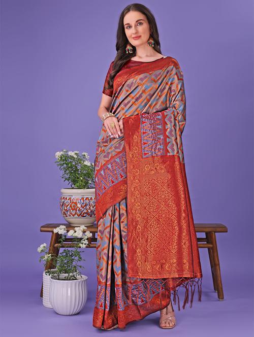 women self design banarasi saree with blouse - 21969845 -  Standard Image - 0
