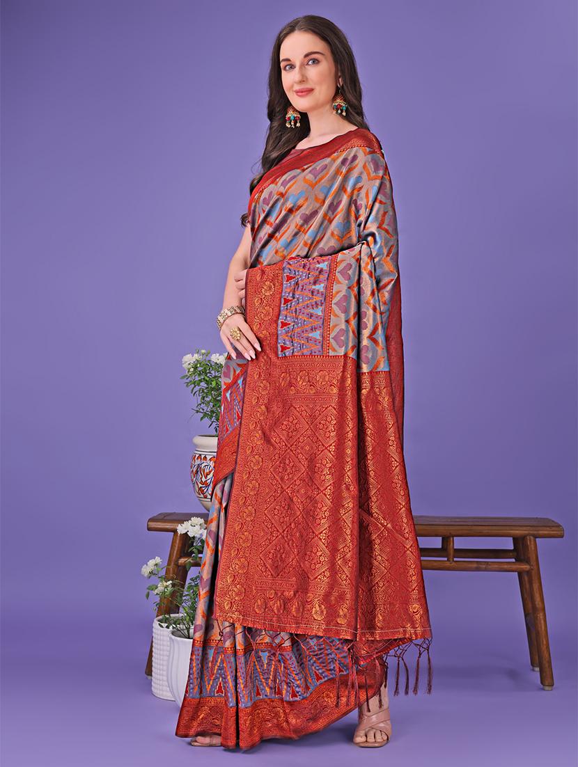 women self design banarasi saree with blouse - 21969845 -  Standard Image - 1
