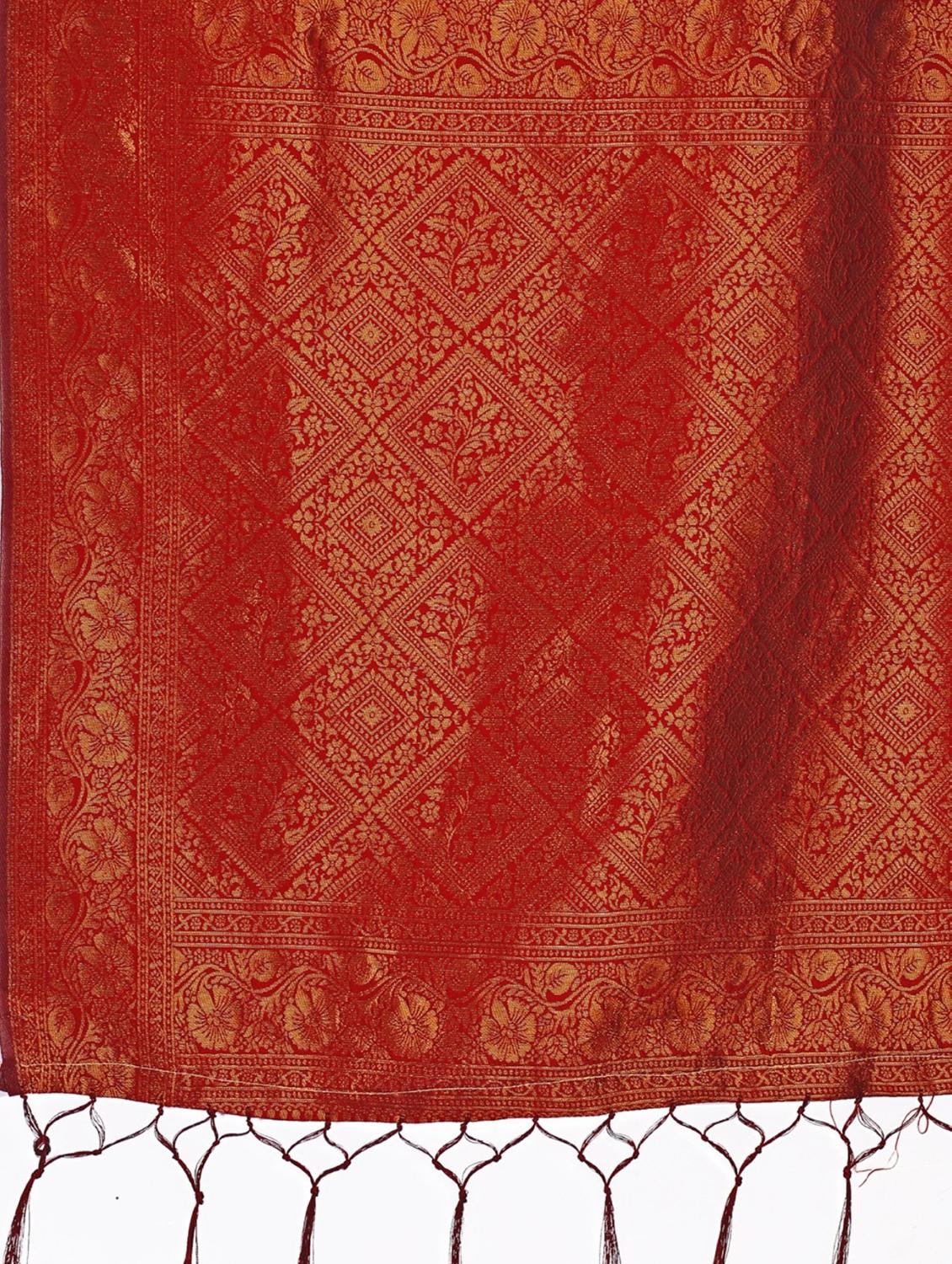 women self design banarasi saree with blouse - 21969845 - Standard Image - 4