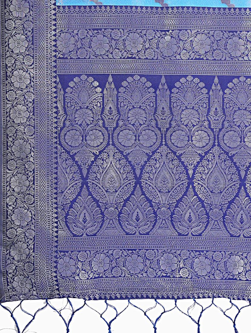 women self design banarasi saree with blouse - 21969849 - Standard Image - 4