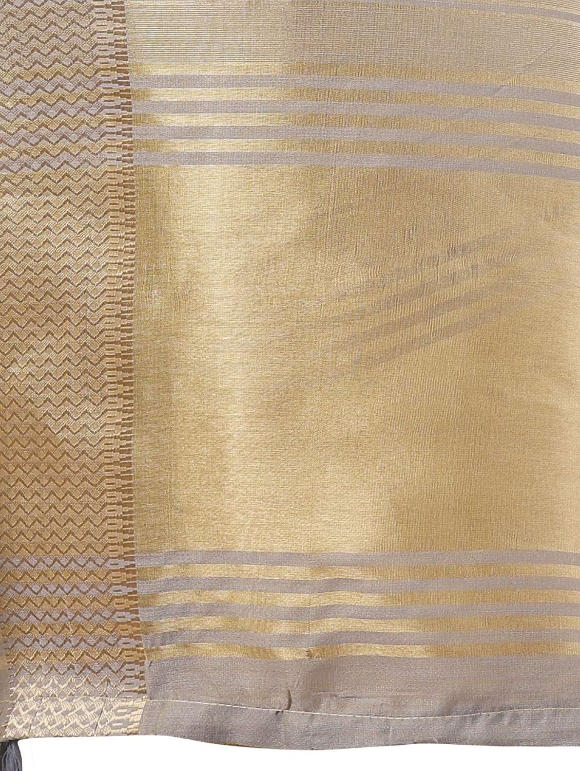 women striped bordered saree with blouse - 21969855 -  Standard Image - 4