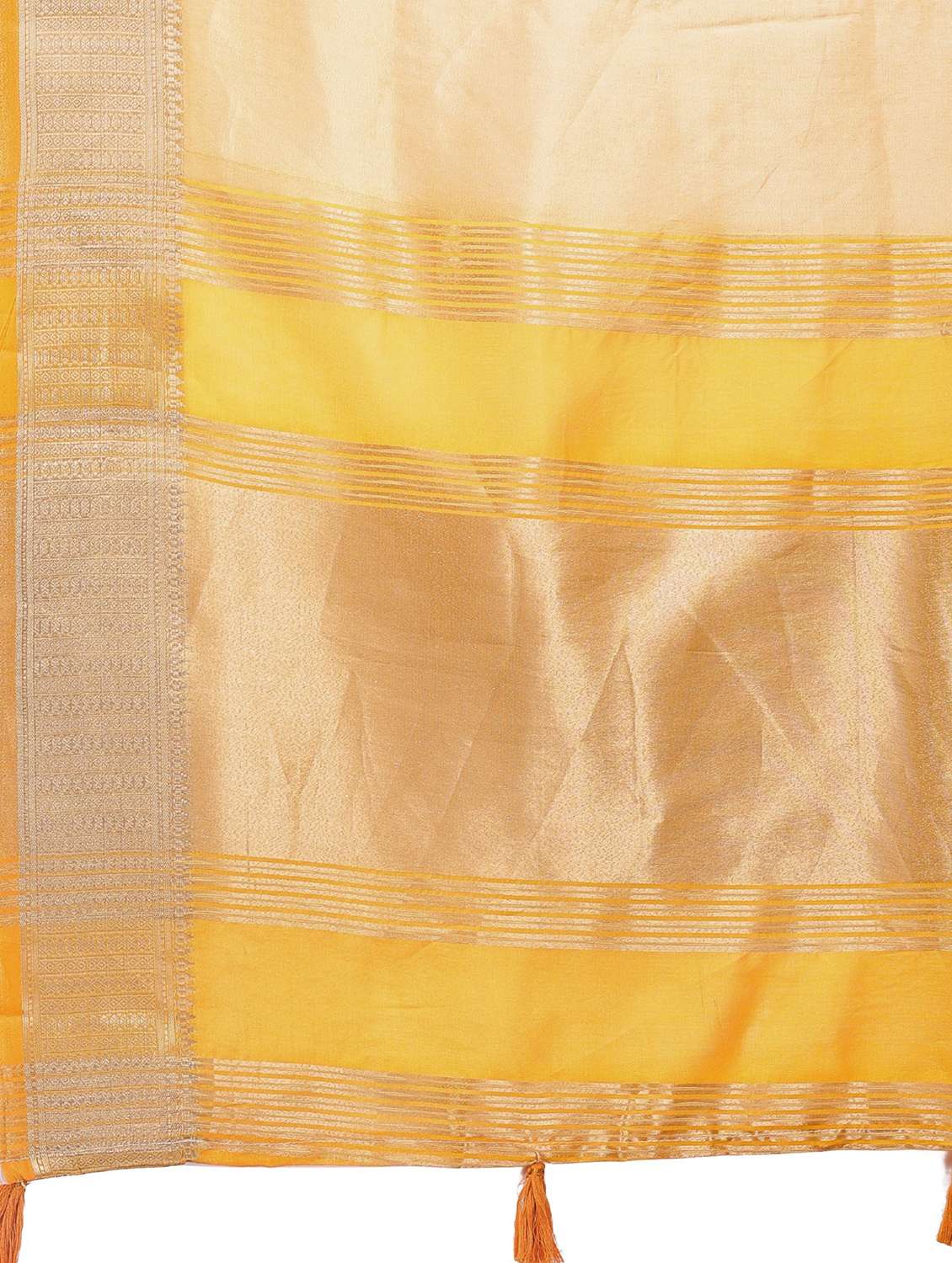 women solid with bordered saree with blouse - 21969862 -  Standard Image - 4