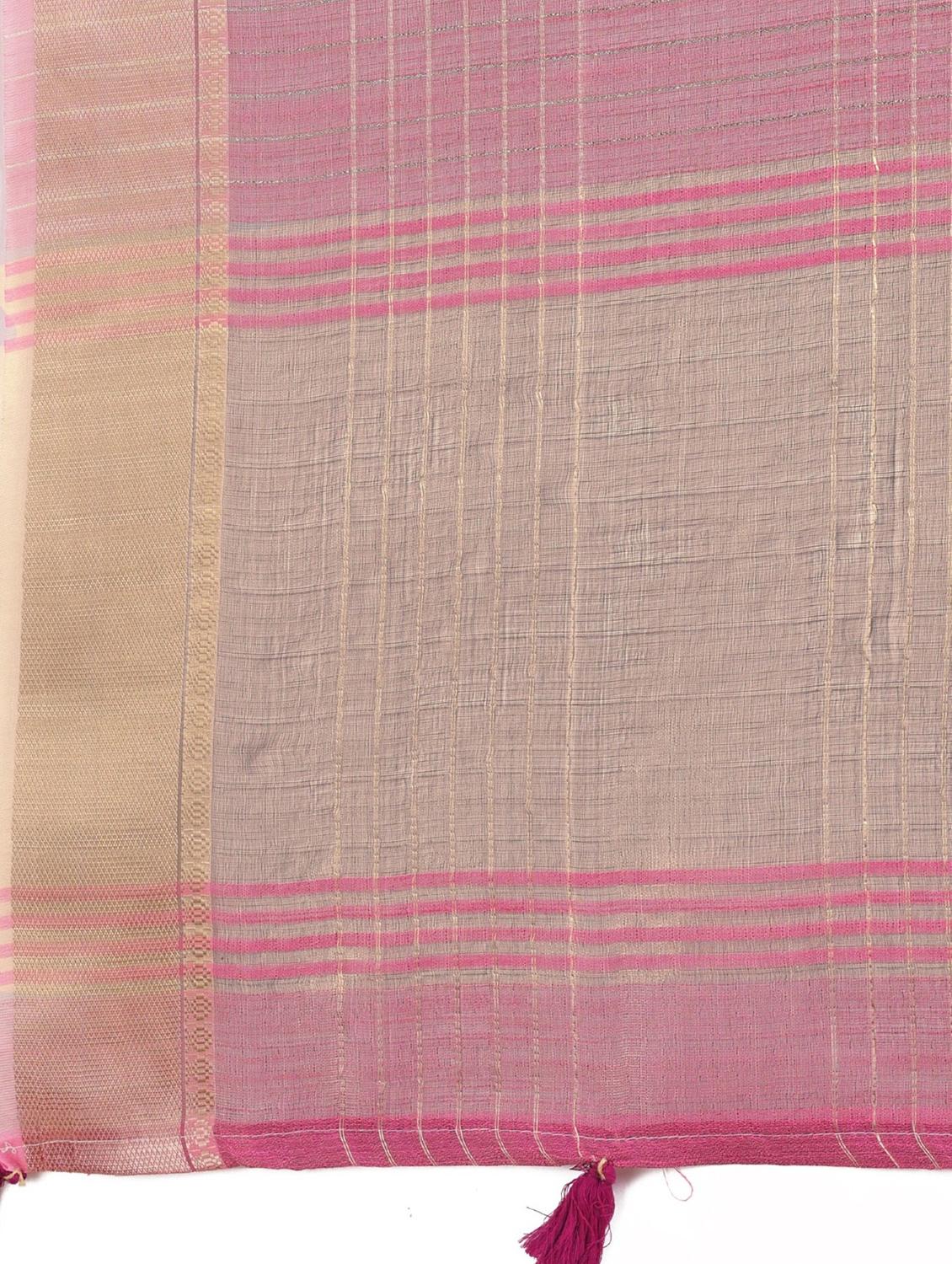 women checkered bordered saree with blouse - 21969905 - Standard Image - 4