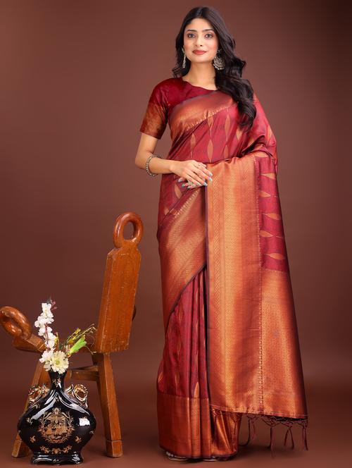 women self design banarasi saree with blouse - 21969910 - Standard Image - 0