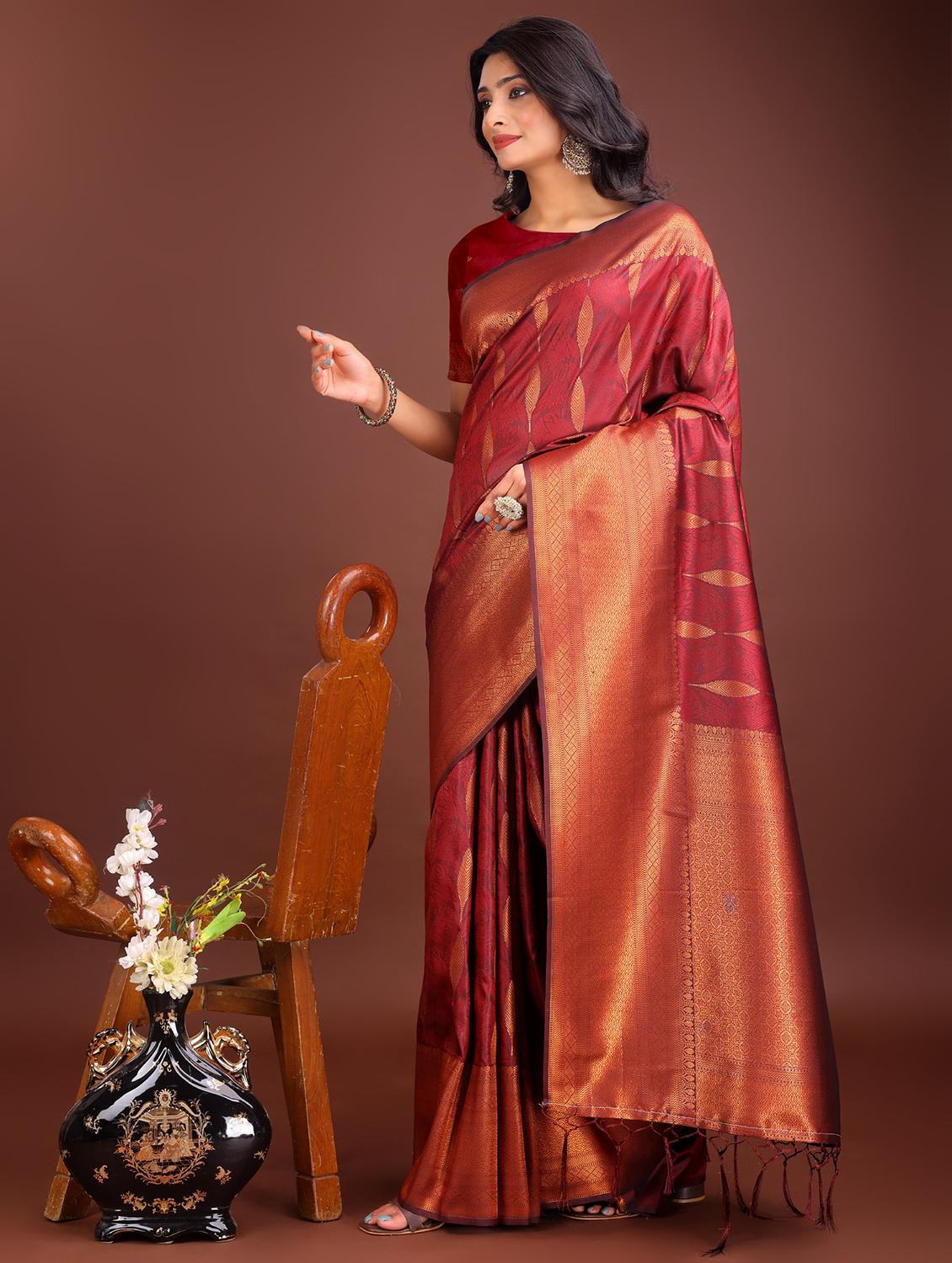 women self design banarasi saree with blouse - 21969910 - Standard Image - 1