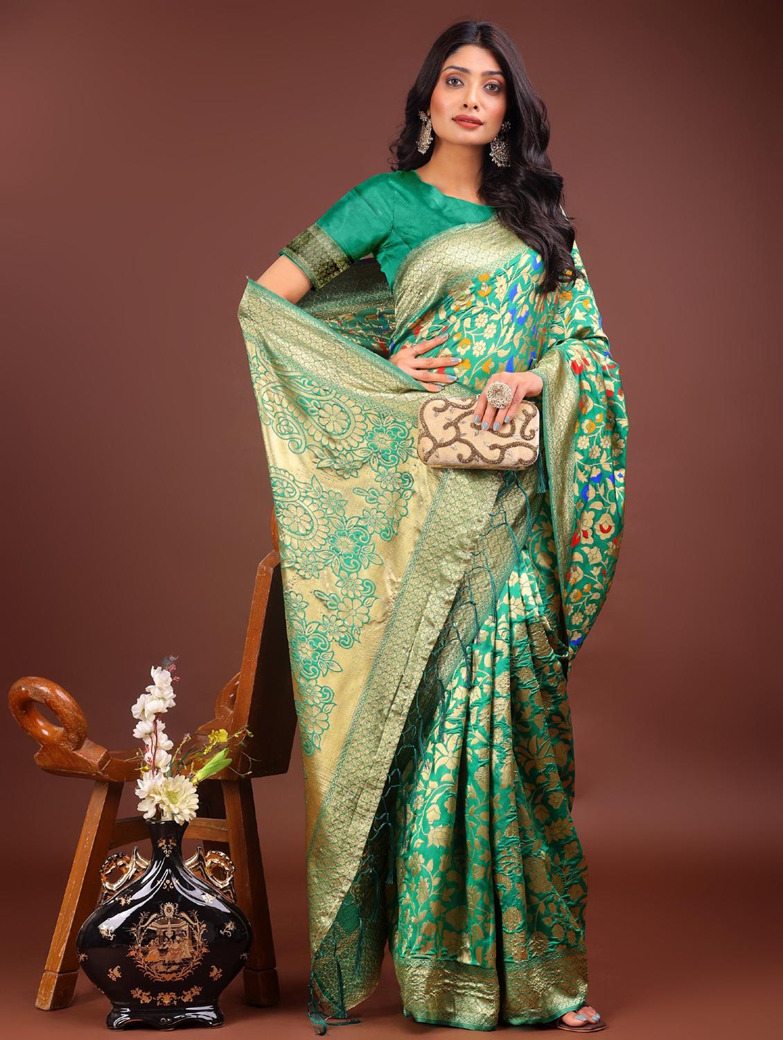 women self design banarasi saree with blouse - 21969929 - Standard Image - 1