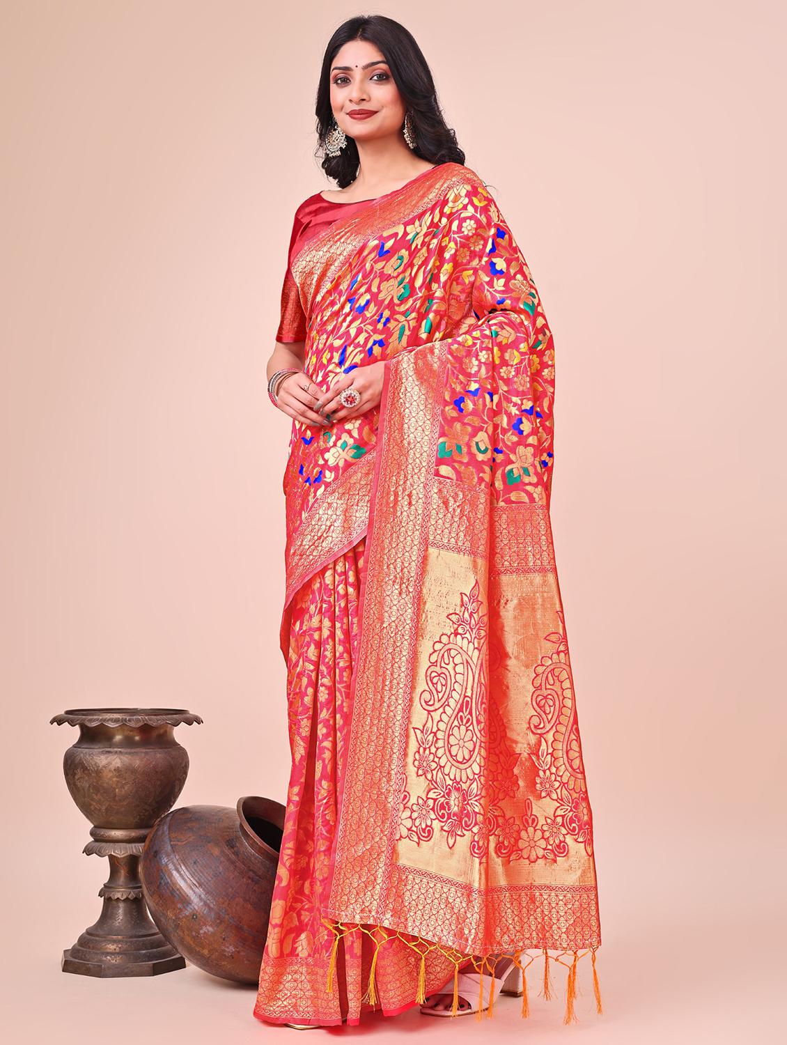 women self design banarasi saree with blouse - 21969932 - Standard Image - 1