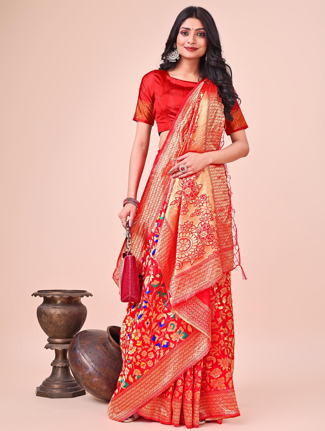 women self design banarasi saree with blouse - 21969933 -  Standard Image - 1