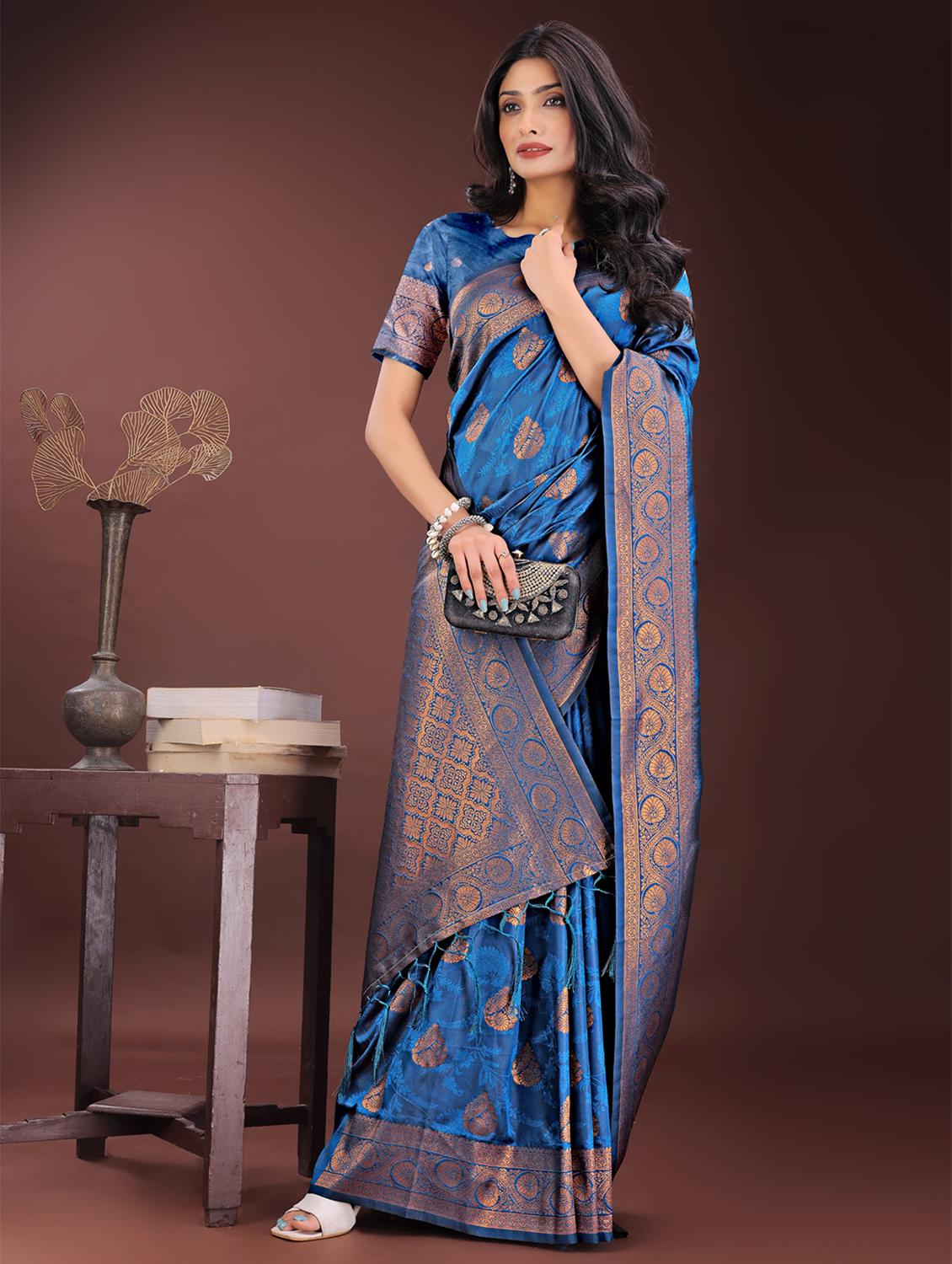 women self design banarasi saree with blouse - 21969934 -  Standard Image - 1