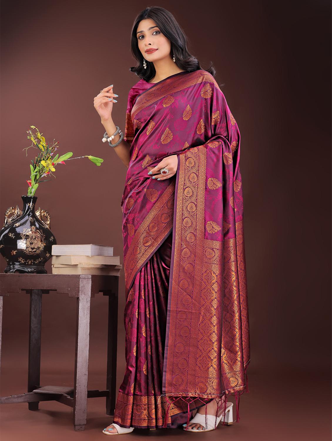 women self design banarasi saree with blouse - 21969935 - Standard Image - 1
