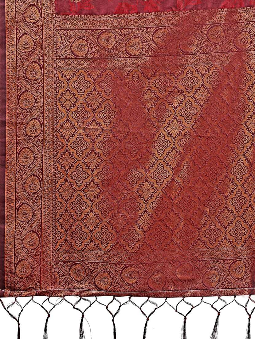 women self design banarasi saree with blouse - 21969937 -  Standard Image - 4