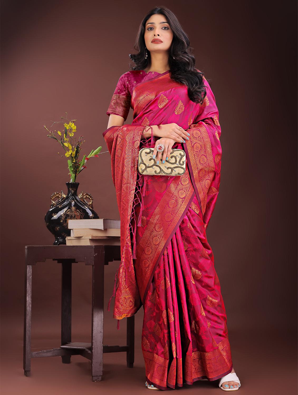 women self design banarasi saree with blouse - 21969938 - Standard Image - 1