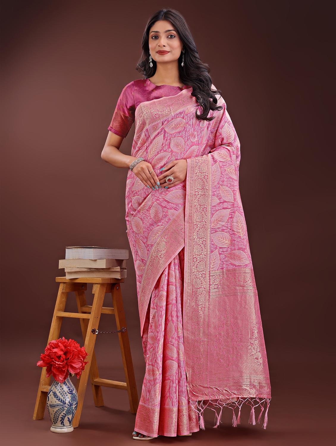 women self design banarasi saree with blouse - 21969955 - Zoom Image - 0