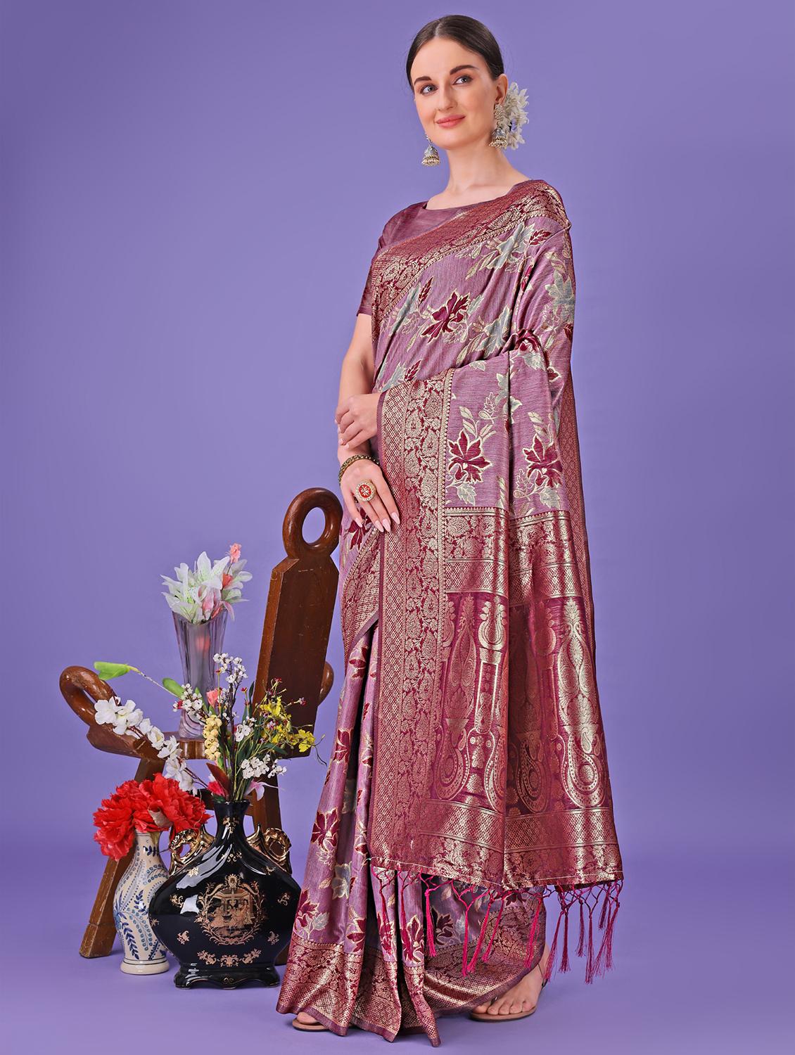 women self design banarasi saree with blouse - 21969967 -  Standard Image - 1