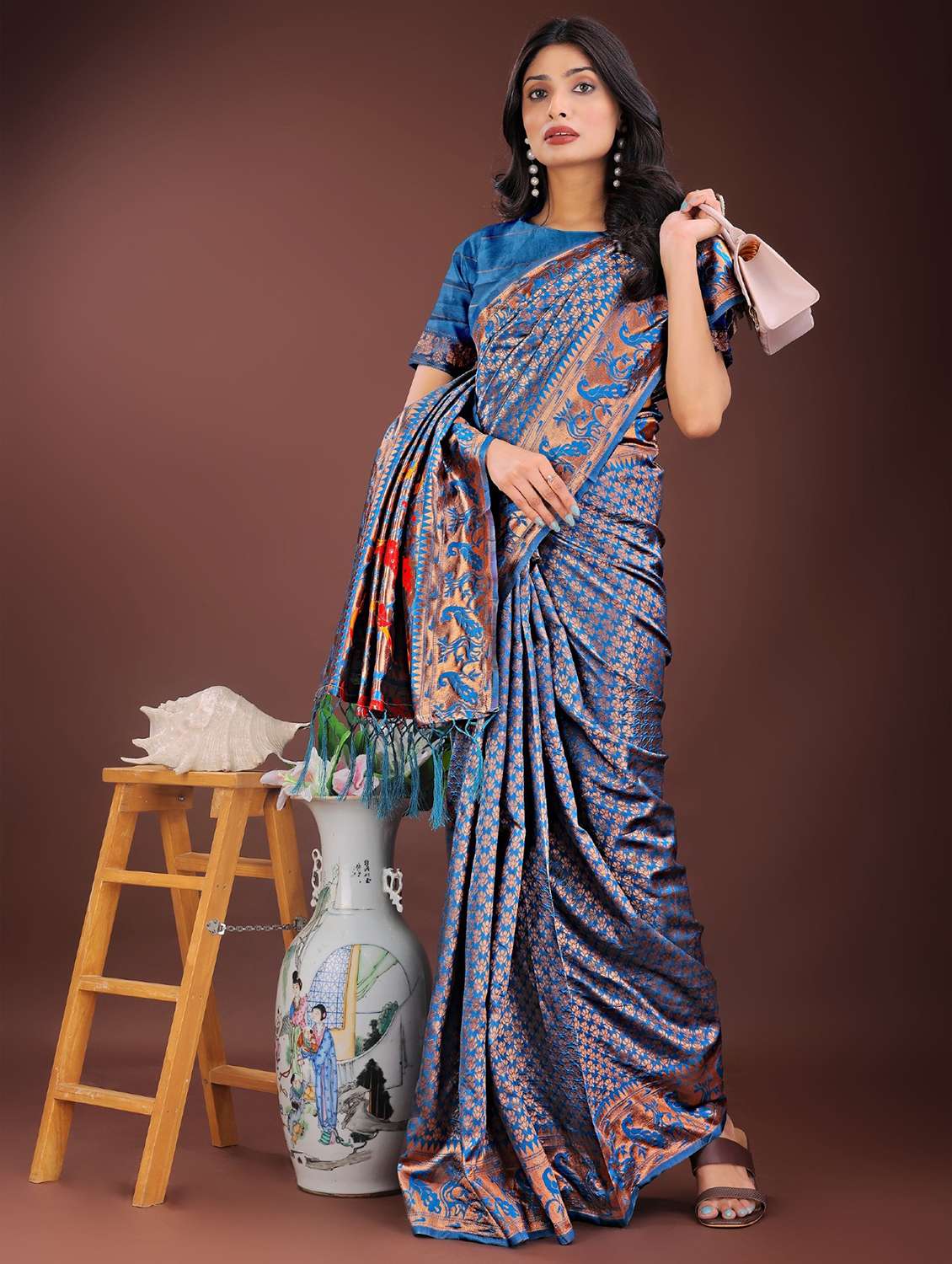 women self design paithani saree with blouse - 21969984 -  Standard Image - 1