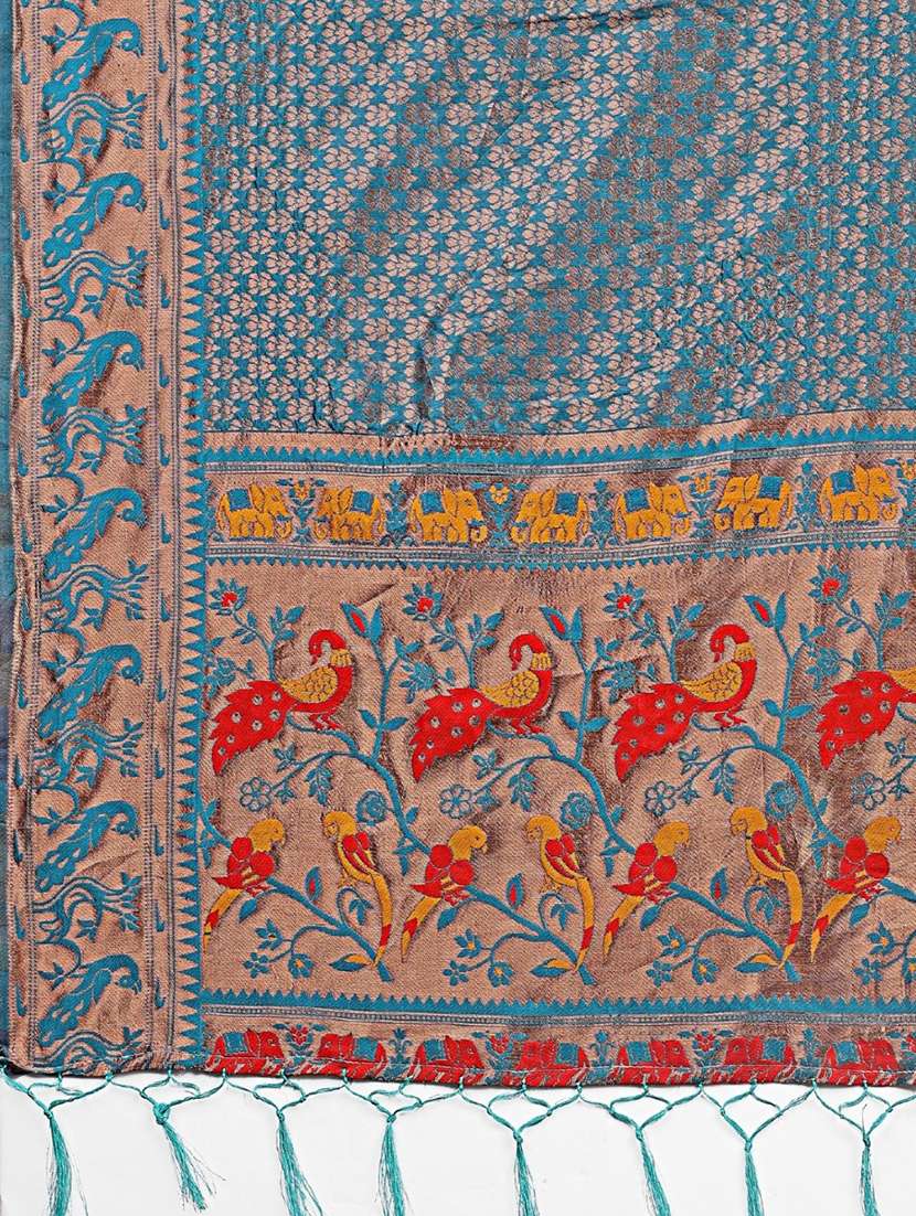 women self design paithani saree with blouse - 21969986 -  Standard Image - 4