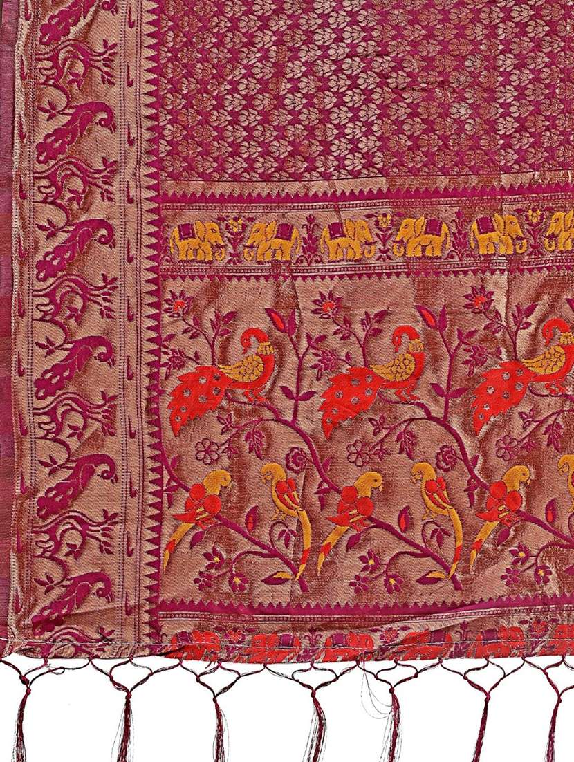 women self design paithani saree with blouse - 21969988 -  Standard Image - 4