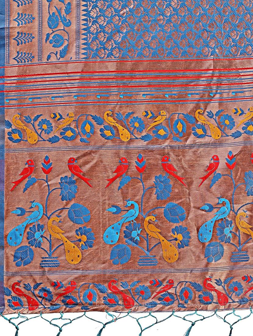 women self design paithani saree with blouse - 21969990 - Standard Image - 4