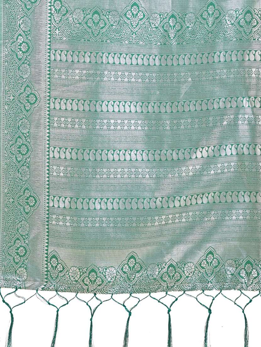 women solid with bordered saree with blouse - 21970002 -  Standard Image - 4