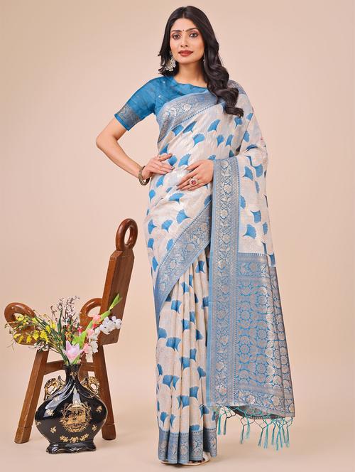 women self design bordered saree with blouse - 21970017 - Standard Image - 0