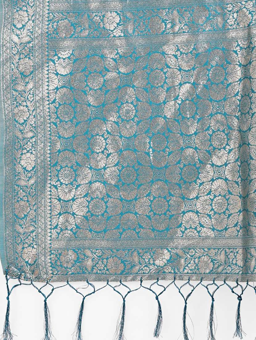 women self design bordered saree with blouse - 21970018 -  Standard Image - 4