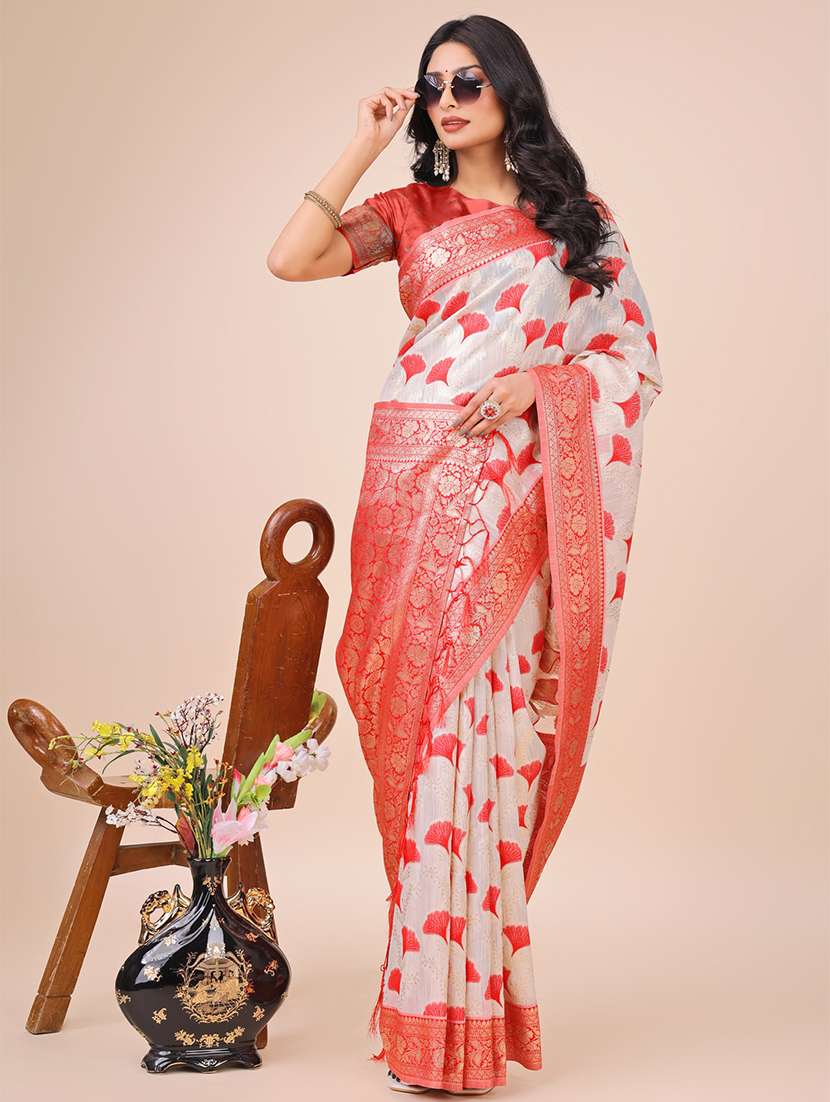 women self design bordered saree with blouse - 21970020 -  Standard Image - 1