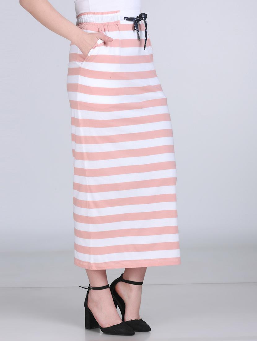 women striped high rise bodycon skirt - 21970033 - Standard Image - 1