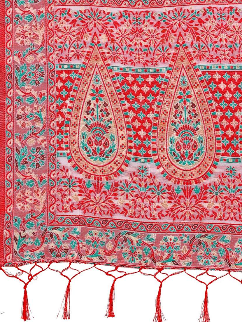 women paisley assam silk saree with blouse - 21970110 - Standard Image - 4