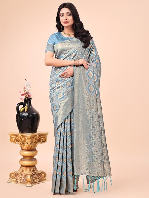 women self design banarasi saree with blouse - 21970121 -  Standard Image - 0
