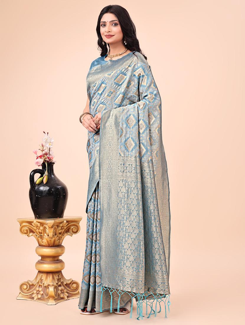 women self design banarasi saree with blouse - 21970121 -  Standard Image - 1
