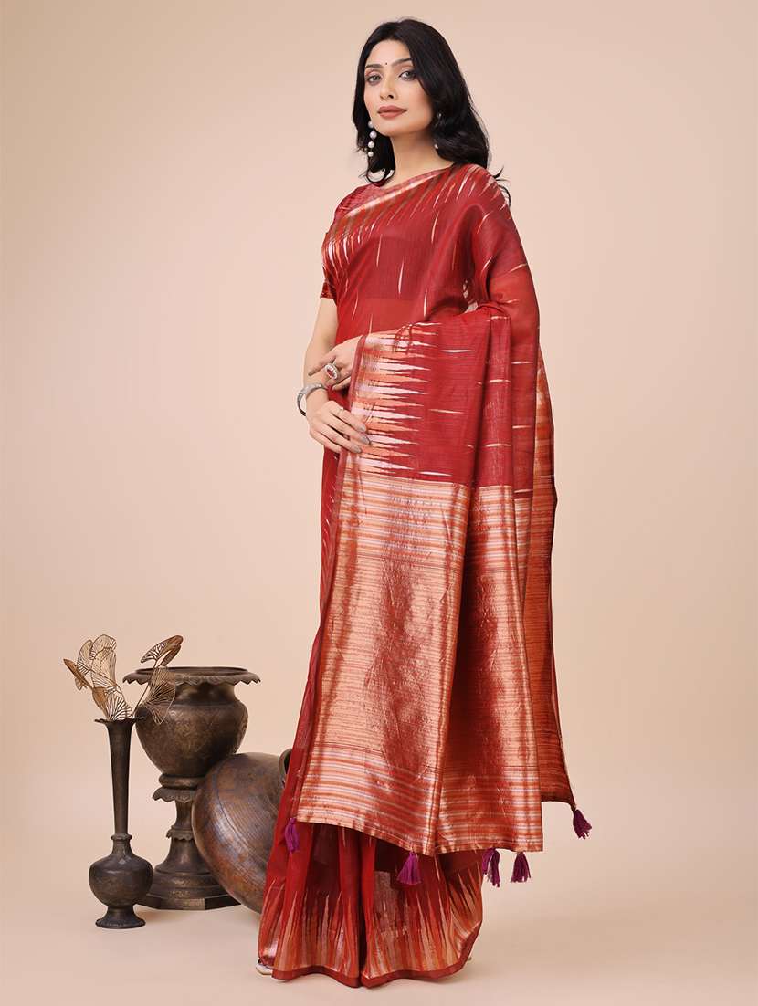 women self design bordered saree with blouse - 21970132 -  Standard Image - 1