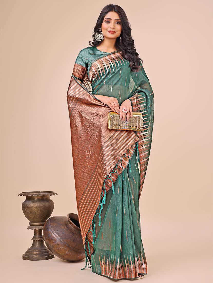 women self design bordered saree with blouse - 21970133 -  Standard Image - 1