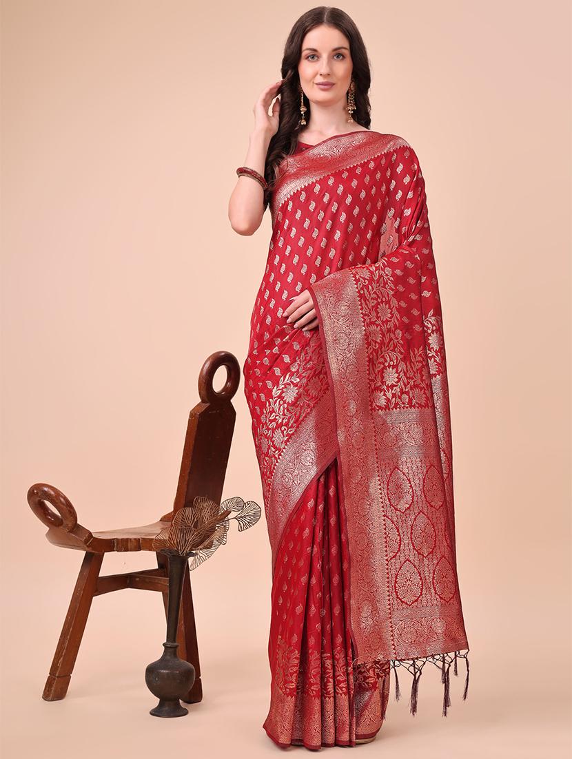 women self design banarasi saree with blouse - 21970135 -  Zoom Image - 0