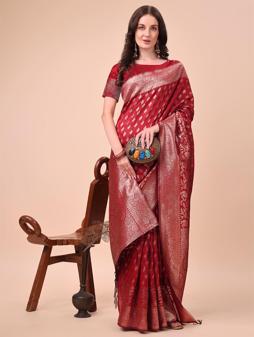 women self design banarasi saree with blouse - 21970135 - Standard Image - 1