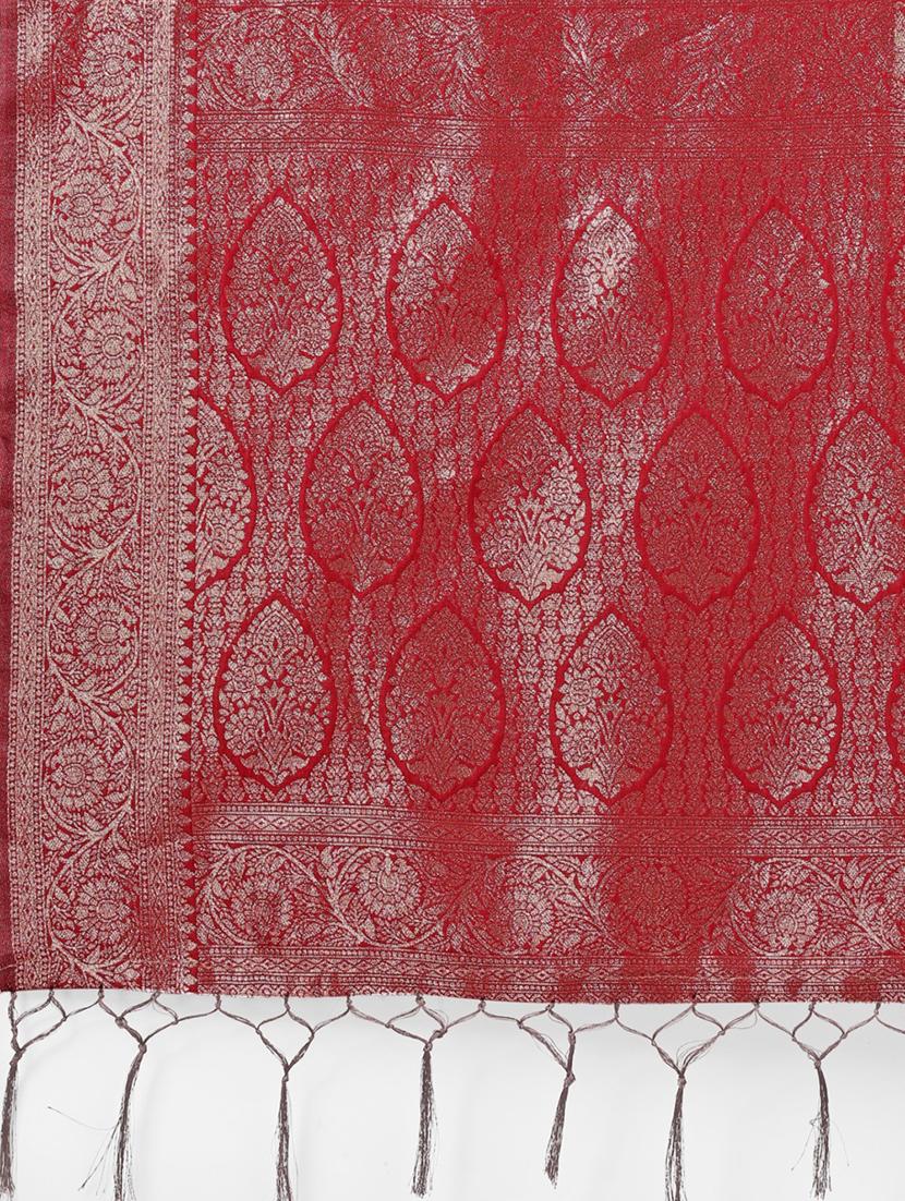 women self design banarasi saree with blouse - 21970135 - Standard Image - 4