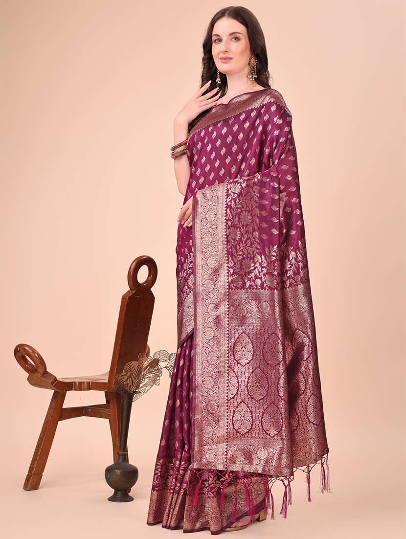 women self design banarasi saree with blouse - 21970138 - Standard Image - 1