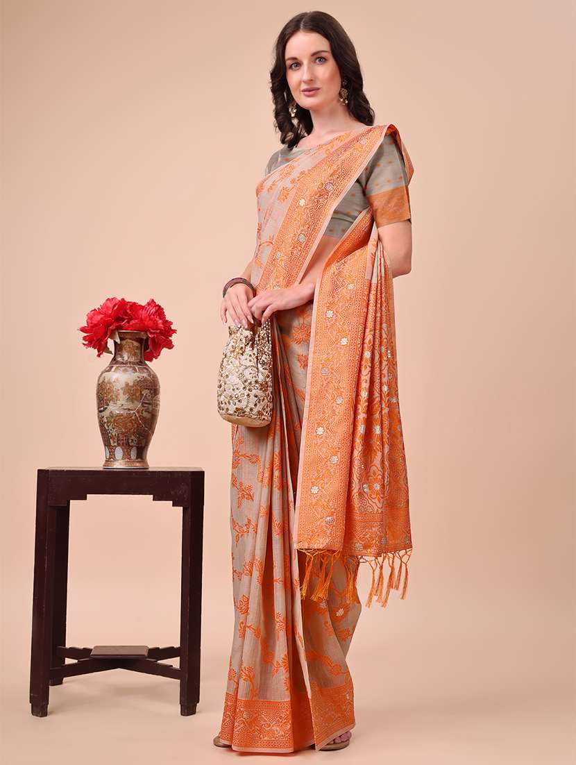women self design bordered saree with blouse - 21970150 -  Standard Image - 1