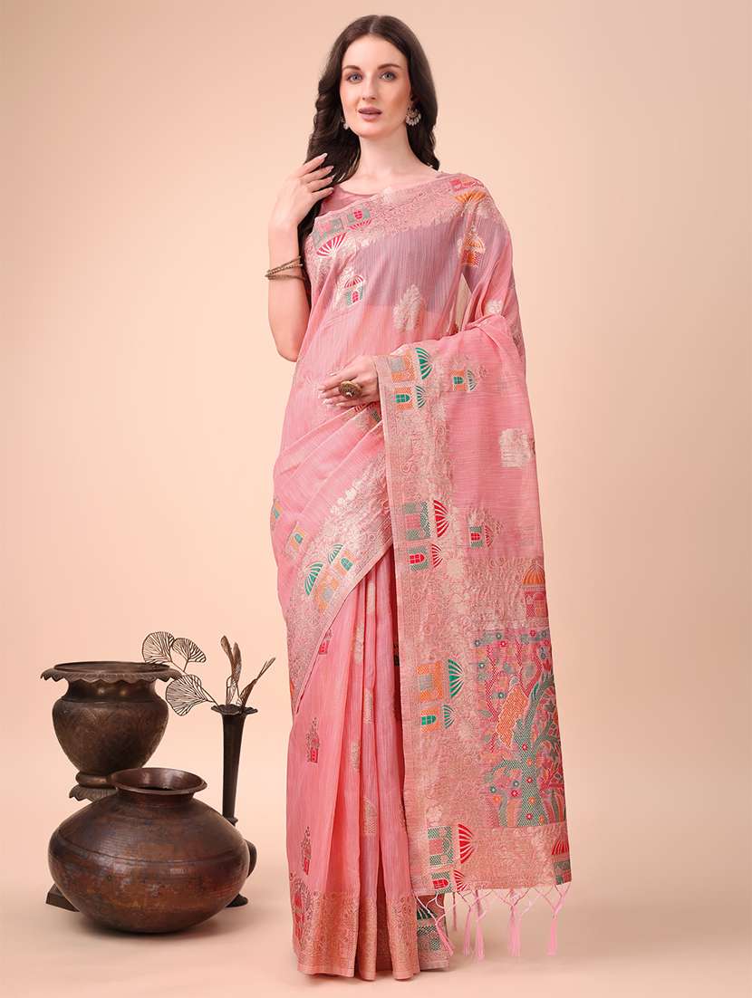 women self design bordered saree with blouse