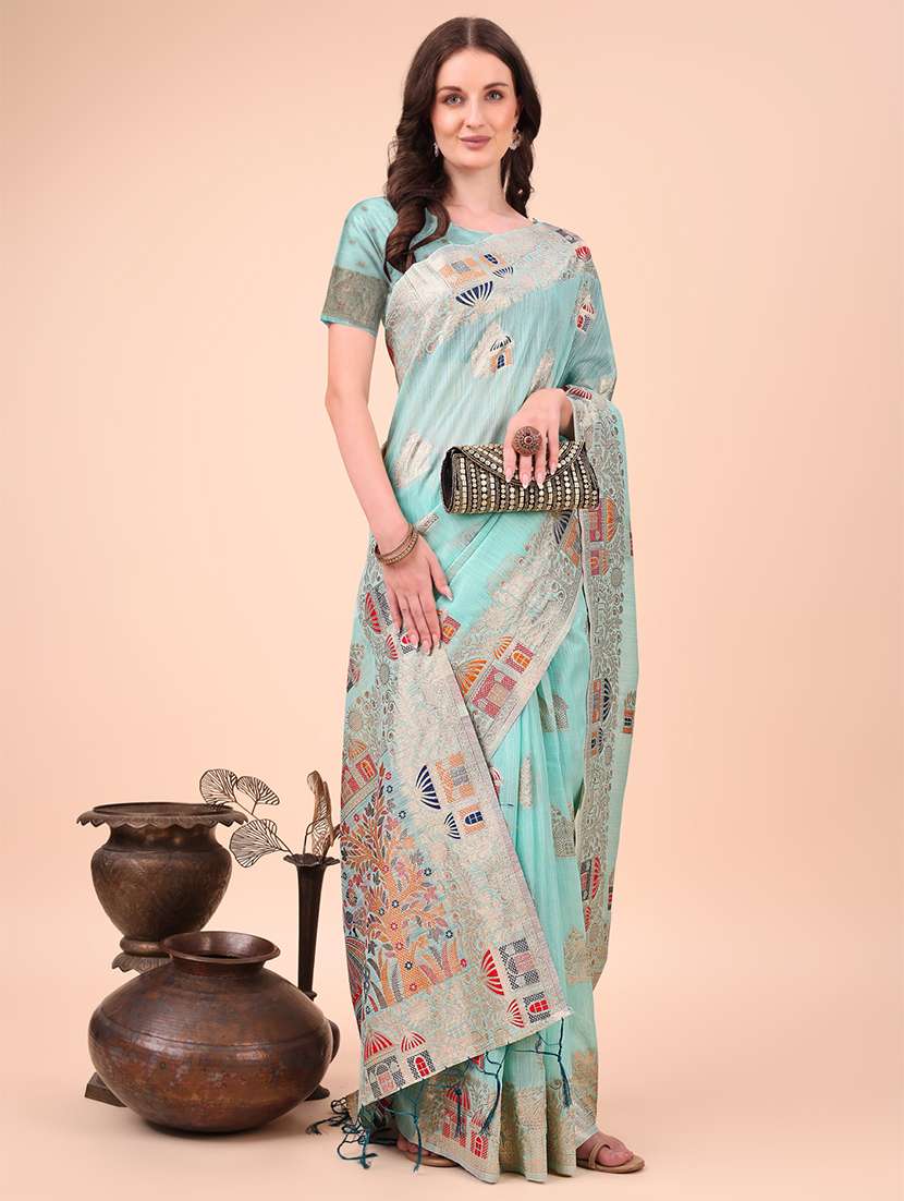 women self design bordered saree with blouse - 21970155 -  Standard Image - 1
