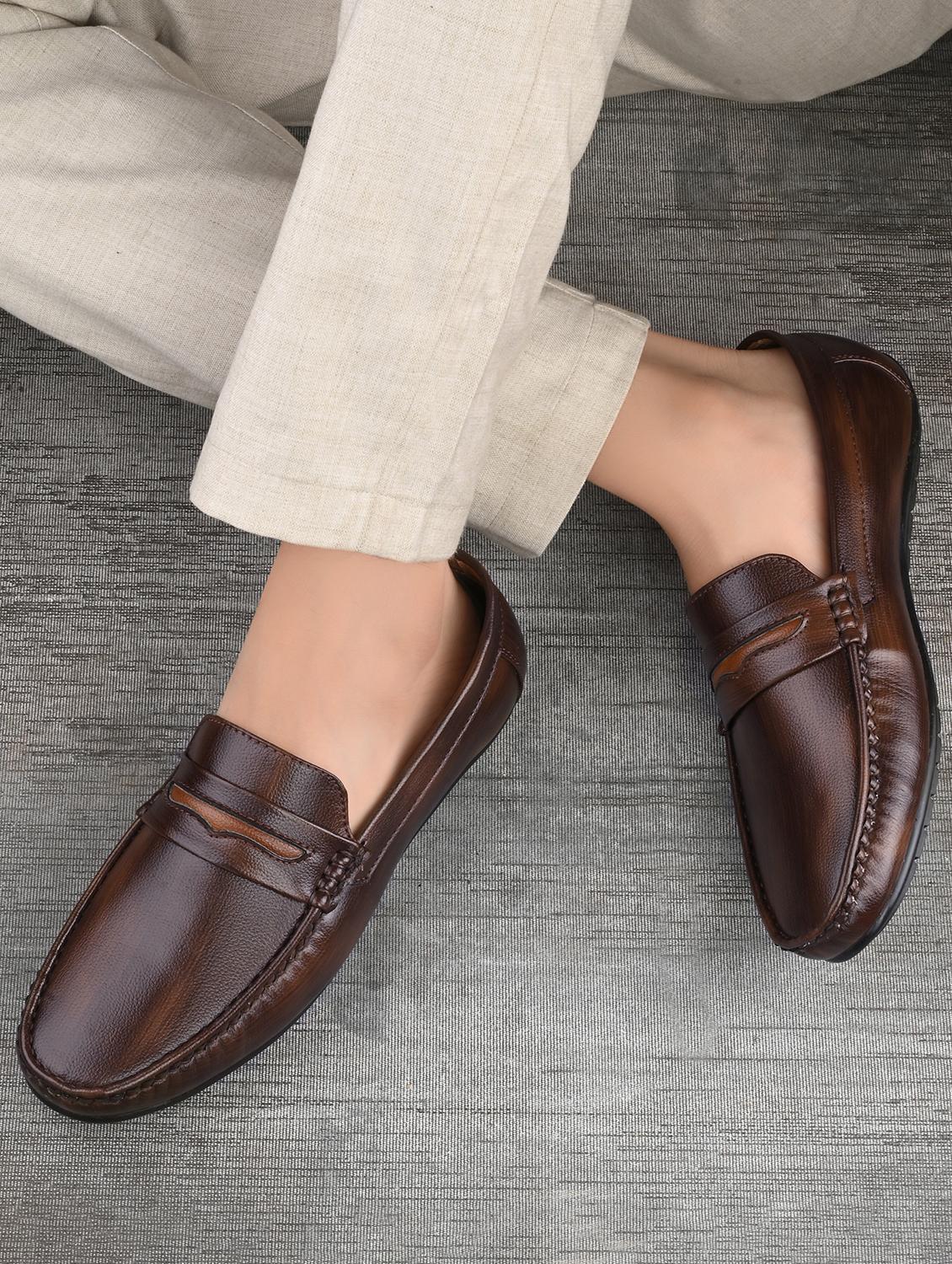 men brown slip on loafer - 21970181 - Standard Image - 1