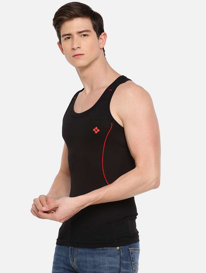 men pack of 2 solid scoop neck vest - 21970307 -  Standard Image - 1